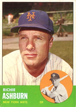 1963 Topps Baseball Cards      135     Richie Ashburn
